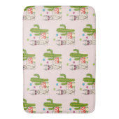 Cooles Lama in Herz-geformt Sonnenbrille Muster Badematte (Vorderseite Vertikal)