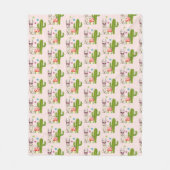 Cooles Lama in Herz-geformt Sonnenbrille Muster Fleecedecke (Vorderseite)