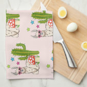 Cooles Lama in Herz-geformt Sonnenbrille Muster Geschirrtuch (Viertel Falte)