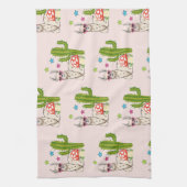 Cooles Lama in Herz-geformt Sonnenbrille Muster Geschirrtuch (Vertikal)