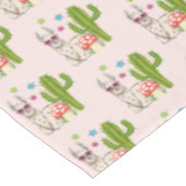 Cooles Lama in Herz-geformt Sonnenbrille Muster Tischdecke (Schrägansicht)