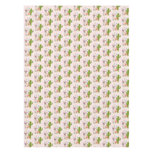 Cooles Lama in Herz-geformt Sonnenbrille Muster Tischdecke (Vorderseite)