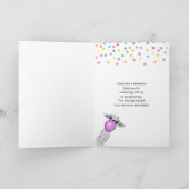 Cooles Lama in herzgeformte Sonnenbrille Danke Karte (Innenseite)