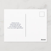 Cooles Lama in herzgeformte Sonnenbrille Danke Postkarte (Rückseite)