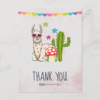 Cooles Lama in herzgeformte Sonnenbrille Danke