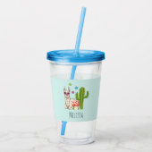 Cooles Lamm in Herz-Shaped-Sonnenbrille Acryltrinkbecher (Rückseite)