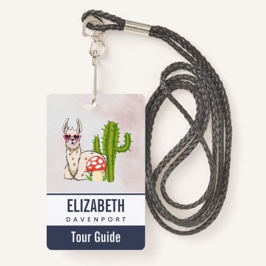 Cooles Lamm in Herz-Shaped-Sonnenbrille Ausweis (Vorderseite mit Schlüsselband)