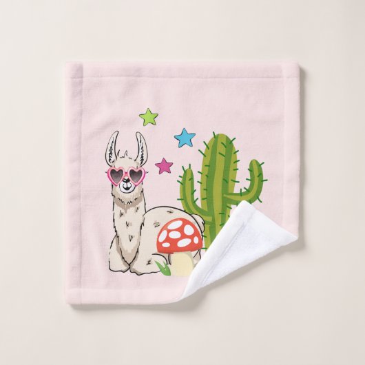 Cooles Lamm in Herz-Shaped-Sonnenbrille Badhandtuch Set (Waschlappen)