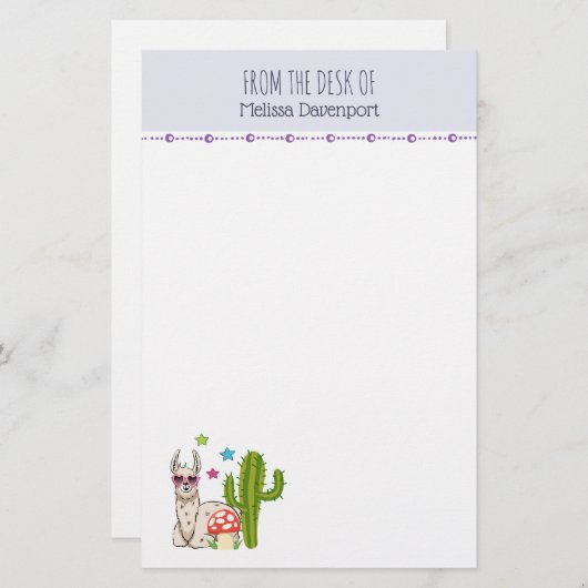 Cooles Lamm in Herz-Shaped-Sonnenbrille Briefpapier (Vorne/Hinten)