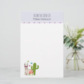 Cooles Lamm in Herz-Shaped-Sonnenbrille Briefpapier (Stehend Vorderseite)