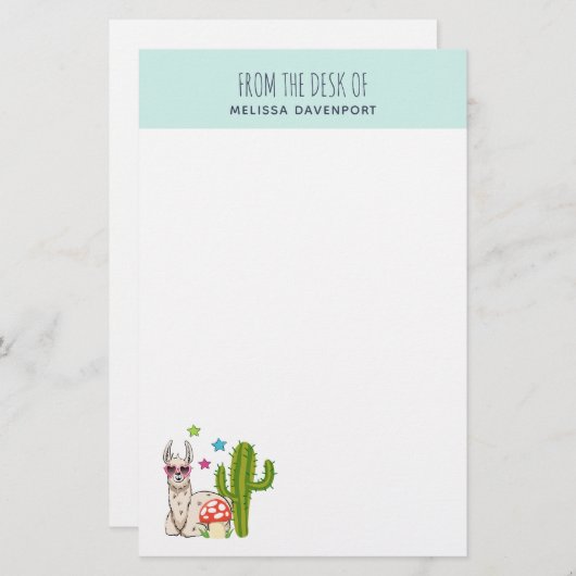 Cooles Lamm in Herz-Shaped-Sonnenbrille Briefpapier (Vorne/Hinten)