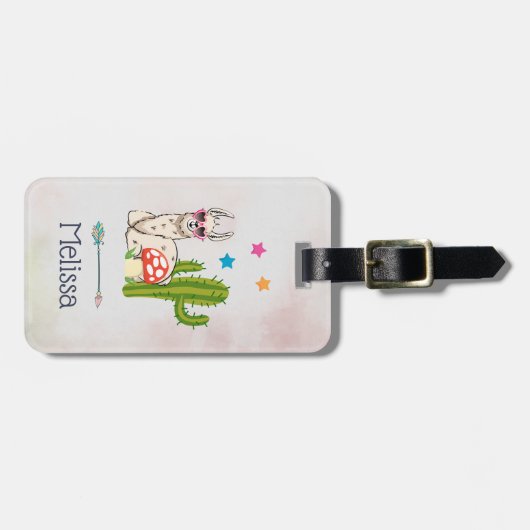 Cooles Lamm in Herz-Shaped-Sonnenbrille Gepäckanhänger (Vorderseite horizontal)