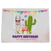 Cooles Lamm in Herz-Shaped-Sonnenbrille Große Geschenktüte (Vorderseite)