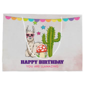 Cooles Lamm in Herz-Shaped-Sonnenbrille Große Geschenktüte (Rückseite)