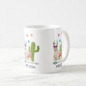 Cooles Lamm in Herz-Shaped-Sonnenbrille Kaffeetasse (VorderseiteRechts)