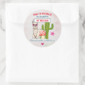 Cooles Lamm in Herz-Shaped Sonnenbrille Küche Runder Aufkleber (Tasche)