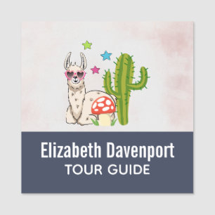 Cooles Lamm in Herz-Shaped-Sonnenbrille Namensschild