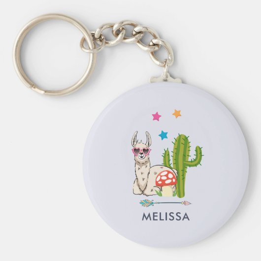 Cooles Lamm in Herz-Shaped-Sonnenbrille Schlüsselanhänger (Vorne)