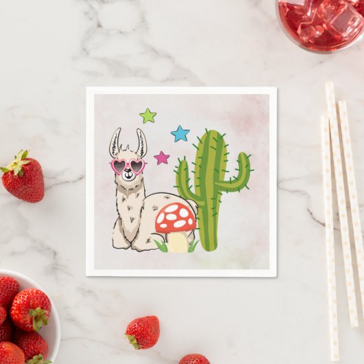 Cooles Lamm in Herz-Shaped-Sonnenbrille Serviette (Beispiel)