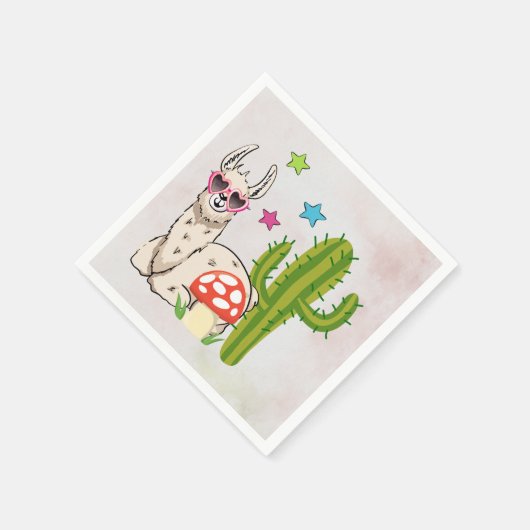 Cooles Lamm in Herz-Shaped-Sonnenbrille Serviette (Ecke)