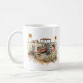 Cooles Land - rustikale Bauerntraktor, Monogramm Kaffeetasse (Links)