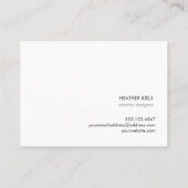 Cooles Land Rustikaler Wald Visitenkarte (Rückseite)