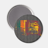 Cooles lankisches Flaggendesign Magnet (Vorderseite/Rückseite)