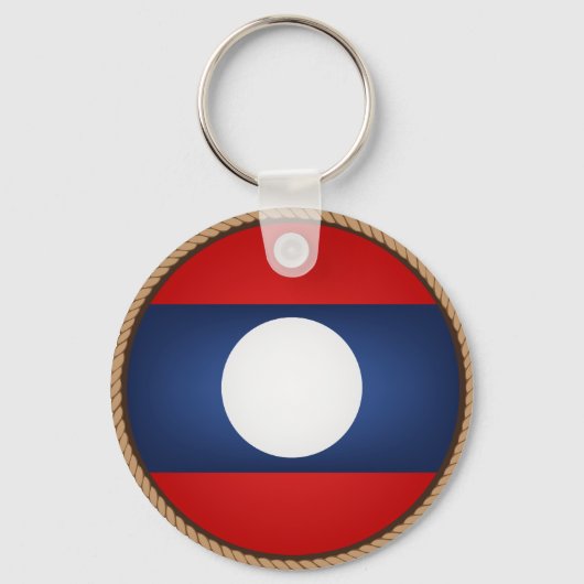 Cooles Laos-Flag-Siegel Schlüsselanhänger (Vorderseite)