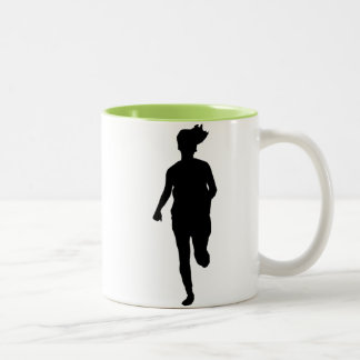 Cooles laufendes Mädchen Zweifarbige Tasse