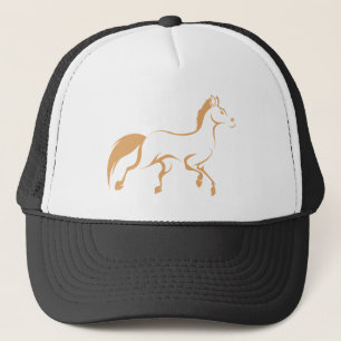 Cooles laufendes Pferdelogo-Shirt Truckerkappe