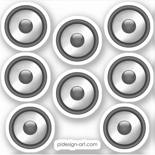 Cooles Lautsprecher-Design Aufkleber (Vorderseite)