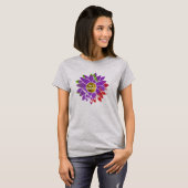 Cooles Leben ist eine schöne Sonnenblume positive T-Shirt (Vorne ganz)