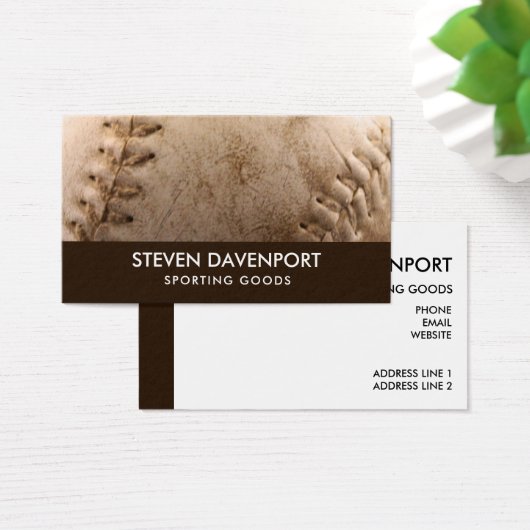 Cooles Leder Baseball alt & abgenutzt (Schreibtisch)