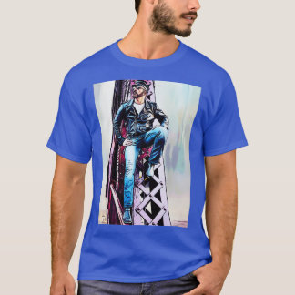 Cooles Leder T-Shirt