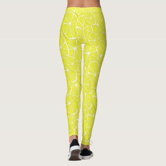 Cooles Lemon Slices Pattern Leggings (Rückseite)