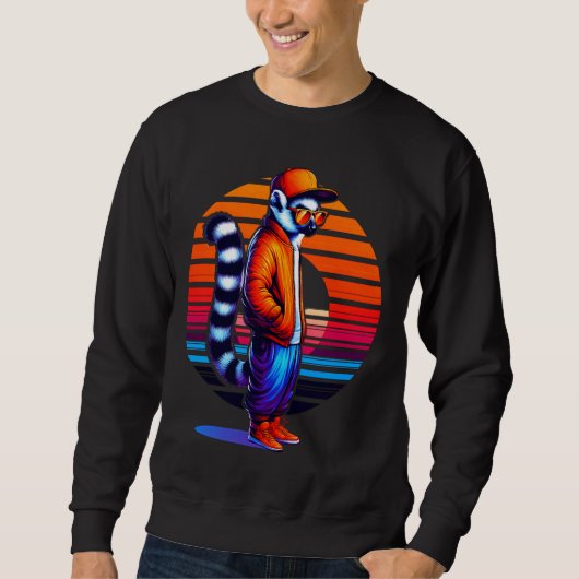 Cooles Lemur Modernes Urbanes Restaurant Sweatshirt (Vorderseite)