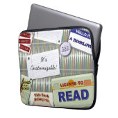 Cooles Lesekollektordesign Laptopschutzhülle (Vorderseite Links)