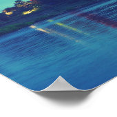 cooles Leuchtturm-Sonnenuntergang-Poster Poster (Ecke)