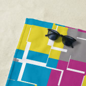 COOLES Lila blaues gelbes graues Muster Strandtuch (Beispiel)