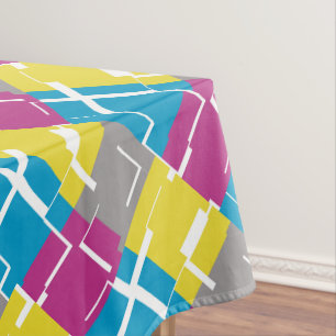 COOLES Lila blaues gelbes graues Muster Tischdecke