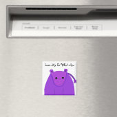 Cooles Lila Hippo Magnet (In Situ (Geschirrspüler))