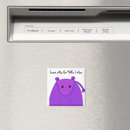 Cooles Lila Hippo Magnet (In Situ (Geschirrspüler))