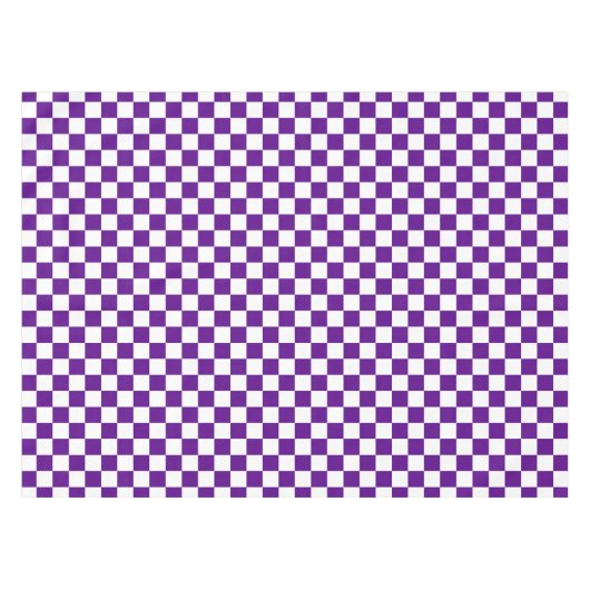 cooles lila Karo Tischdecke (Vorderseite (Horizontal))