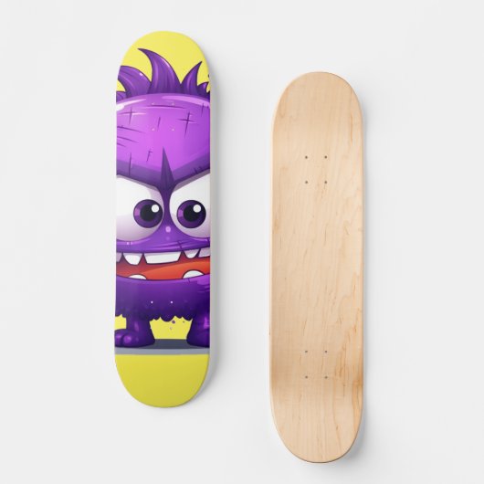 Cooles Lila Monster-Skateboard Skateboard (Vorderseite)