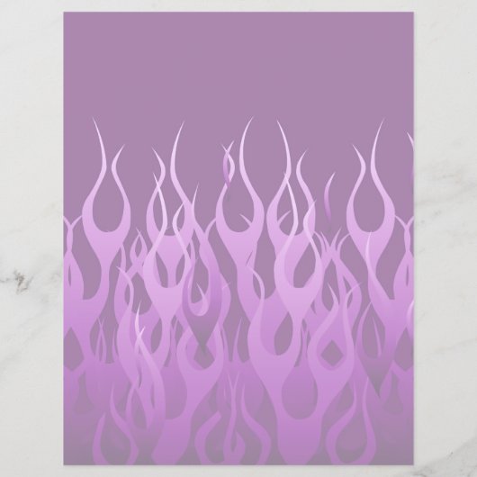 Cooles Lila Racing Flames Design Flyer (Hinten)