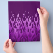 Cooles Lila Racing Flames Design Flyer (Hand)