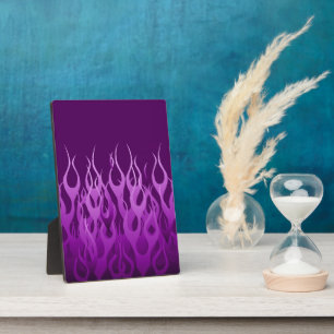 Cooles Lila Racing Flames Design Fotoplatte