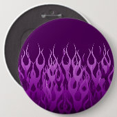 Cooles Lila Racing-Flammendesign Button (Vorne & Hinten)