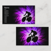 Cooles Lila Radfahren Visitenkarte (Vorne/Hinten)