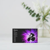 Cooles Lila Radfahren Visitenkarte (Stehend Vorderseite)